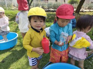 水遊びをしたよ♪(牧田)