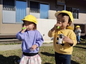 シャボン玉あそびをしたよ♪（牛久）