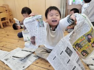 新聞遊びをしたよ！（小林）