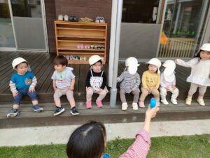 シャボン玉で遊んだよ！（木川）