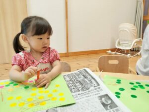 シール貼りやったよ（塚原）