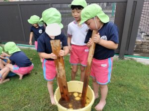 ジャガイモを洗ったよ！(篠原)