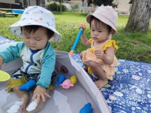 7月1日　水遊びをしたよ‼☆(伊藤)