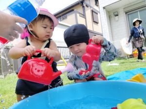 水遊び気持ちいね！(江藤）