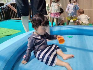 7月24日　プールに入りました♪(斎藤)