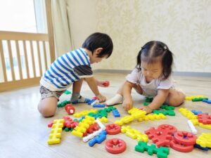 ブロックで遊んだよ（大須賀）