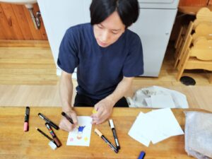 8月8日　似顔絵（石崎）