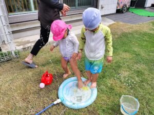 水遊び楽しかったよ（塚原）