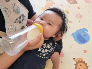 寝返りできたよ！（遠藤）