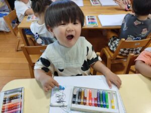 お絵描きをしたよ☆（落合）