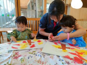 紅葉の制作をしたよ！（市村）