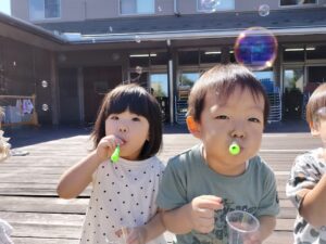 しゃぼん玉遊び☆(亀田)