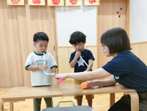 初めて音を出したよ！（生井）