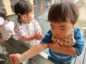 手をピカピカに洗ってるよ！(木川)