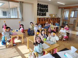 みかんの皮むきしたよ！　(浅野)