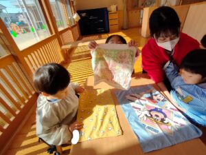 ランチョンマット敷いて食べたよ！(木川)