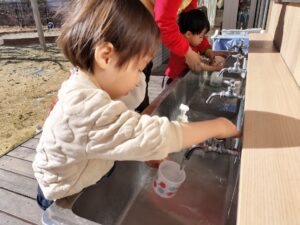 うがいに挑戦！（神野）