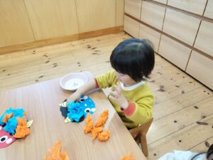 鬼のお面制作☆（渡邉）