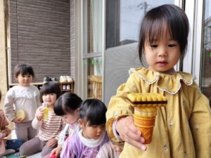 テラスで遊んだよ！（田島）