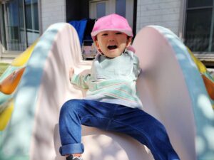 しゃぼん玉したよ！（早乙女）