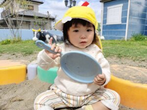 4月15日　園庭で遊んだよ☆（前原）