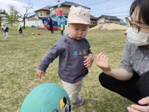 ボールで遊んだよ♢(安井)