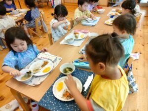 たくさん食べて元気モリモリ☆(神野)