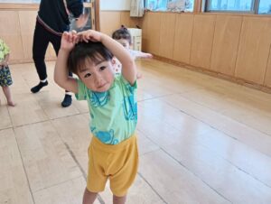 体操をしたよ！（岩上）