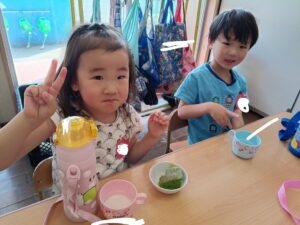 おやつをたべたよ！（奥津）