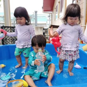水遊び楽しかったね（瀬端）