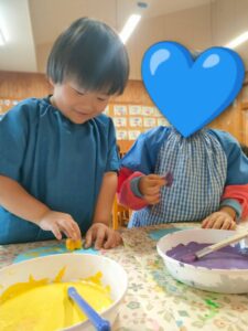 あじさいの制作（戸叶）