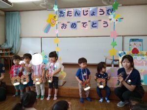 誕生会でした（阿部）