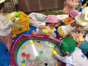 水遊びをしたよ！（阿久津）