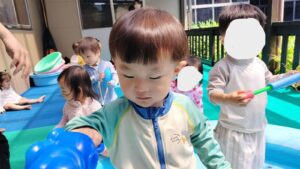 7月22日　プールに入ったよ♪（内木）