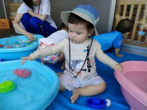 水遊びをしたよ！(伏木)