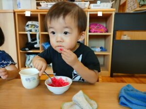 かき氷を食べたよ！（阿久津）