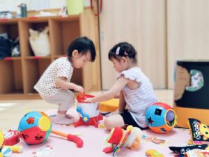 ブロックやボールで遊んだよ♪（金田）