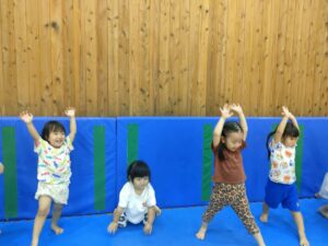 8月21日　体操をしたよ(松島)