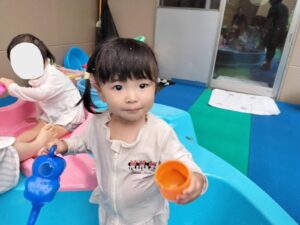 9月1日　プールに入ったよ！（内木）