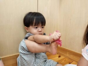真剣な表情の先には…？（阿部）
