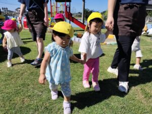 10月1日　外で元気いっぱい遊んだよ☆（前原）
