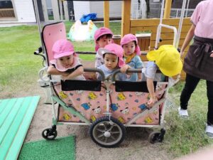 集会後みつば保育園園庭で遊んできたよ♪(山縣)