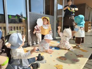 外は気持ちいいね！（永井）